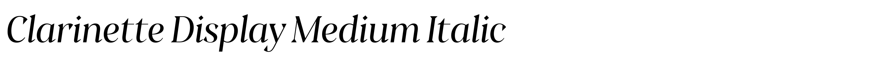Clarinette Display Medium Italic